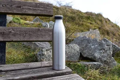 Image de Bouteille isotherme, 500/750/1000 ml, récipient amovible en acier inoxydable, Thermoskan, bouteille isotherme hermétique, à double paroi pour boissons chaudes et froides, adaptée aux boissons gazeuses - avec brosse de nettoyage et poignée de transport, 1000 ml