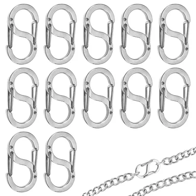 20 Mini-Karabinerhaken aus Edelstahl, 16,5 mm x 9 mm, vielseitig