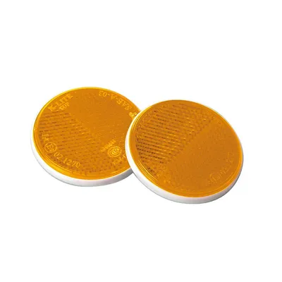 Obrázek produktu pro Kulaté odrazky Euro-Norm D 65 mm oranžová sada 2 ks