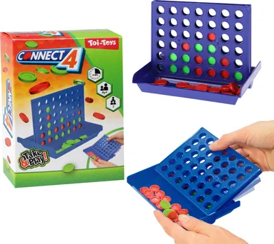 Produktbild von Toi-Toys - Reisespiel - Connect 4 Gesellschaftsspiel Familienspiel Kinderspiel