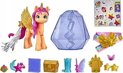 Produktbild von Hasbro F17855L03; F38035L00 - MLP CRYSTAL ADVENTURE PONIES A SUNNY