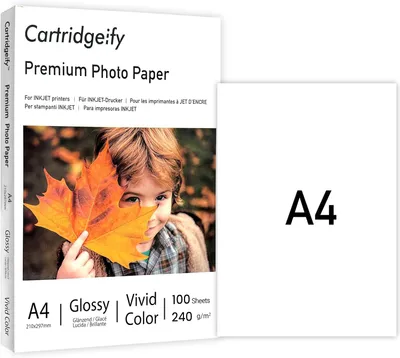 Obrázek produktu pro Lesklý fotopapír, 240 g/m², formát A4, 100 listů, určený pro inkoustové tiskárny