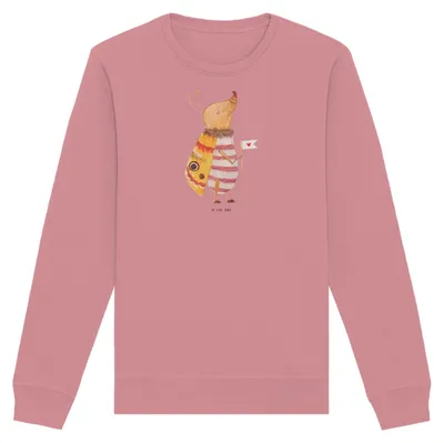 Produktbild von Mr. & Mrs. Panda Baumwoll Sweatshirt Nachtfalter Fähnchen Größe M - Canyon Pink - Geschenk, Spruch Lustig, Niedlich, Sweater, Lustige Sprüche, Pullover, Bio-Pullover, Süß