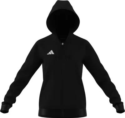 Immagine prodotto di Felpa con cappuccio e zip intera adidas Entrada 26, da donna, colore nero/bianco, taglia XS