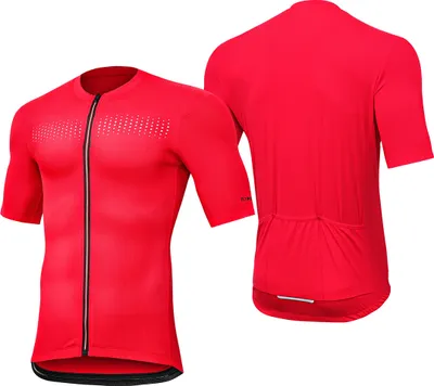 Produktbild von Funktions-Fahrradtrikot, atmungsaktives Sommer Kurzarm E-Bike-Shirt Rot Gr. XXL