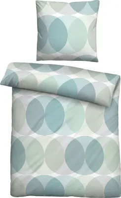 Produktbild von Biberna Bettwäsche blau 1x 135x200 cm + 1x 80x80 cm