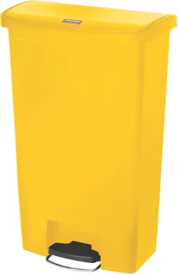 Image de Poubelle à pédale Rubbermaid Slim Jim jaune 68 L