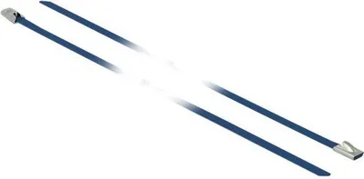 Produktbild von DELOCK Edelstahlkabelbinder L 400 x B 4,6 mm blau 10 Stück