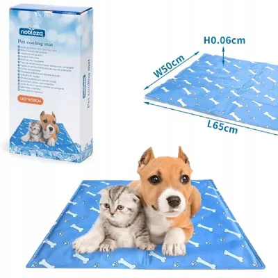 Zdjęcie produktu dla Mata chłodząca z nadrukiem kości 65x50 cm na upalne dni dla psa kota