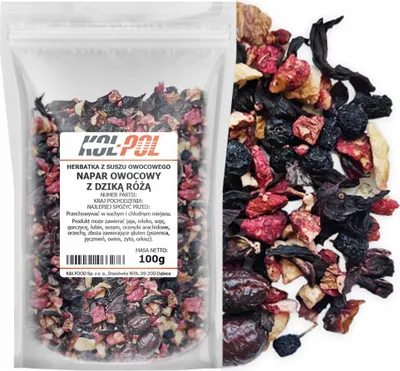 Zdjęcie produktu dla HERBATA OWOCOWA NAPAR Dzika Róża 100g Naturalna suszona herbatka Kol-Pol