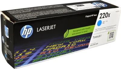 Produktbild von HP 220X Cyan Original LaserJet-Tonerkartusche, 5500 Seiten, Cyan, 1 Stück(e)