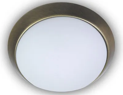 Produktbild von LED Deckenleuchte rund Opalglas Zierring Altmessing Ø45cm LED Schlafzimmerlampe