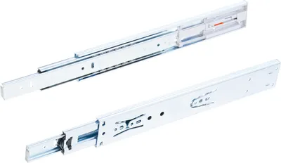 Image de Glissières de tiroir Soft-Close 400 mm Galvanisées avec guidage à roulement à billes - Par kit