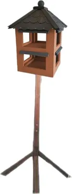 Produktbild von Vogelhaus massiv mit Ständer LxBxH: 30x30x54 cm