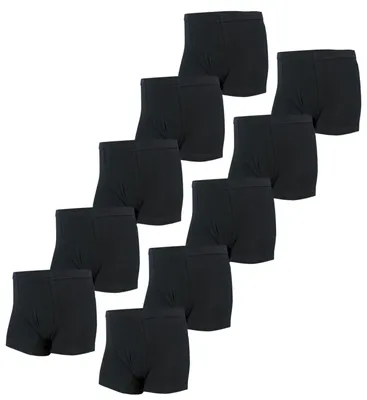 Produktbild von TupTam Jungen Boxershorts Unterhose Kinder Boxer Unterwäsche 10er Pack, Farbe: 10er Pack Schwarz, Größe: 164-170