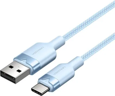 Produktbild von USB 2.0 A auf USB-C 3A Kabel Vention CTNLF 1M (blau)