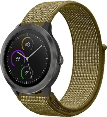 Produktbild von Strap-it Garmin Vivoactive 4 Armband Nylon - 45mm - Oliv