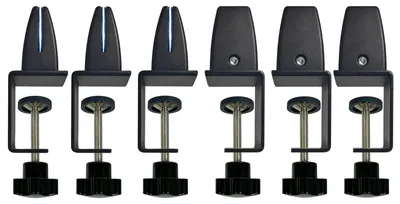 Trennwandklemmen aus Aluminium, 6 Stück, für 1/8"–1" Paneele, schwarz