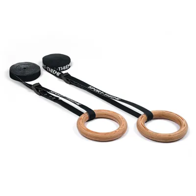 Produktbild von Sport-Thieme Turnringe-Set "Indoor", Schwarz, Kinder