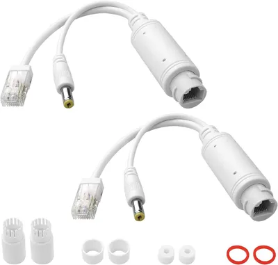 Productafbeelding van Waterdichte PoE Splitter Set 48V naar 12V voor IP Camera's (2 Stuks)