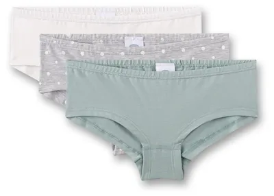 Produktbild von Sanetta Mädchen-Hipster grau gepunktet Mint| 3er Set Unterhose für Mädchen