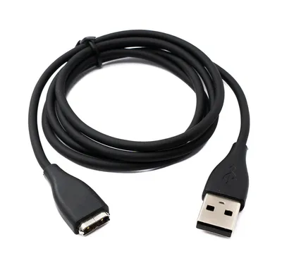 Produktbild von SYSTEM-S USB 2.0 Kabel 97 cm Ladekabel für Fitbit Surge Smartwach in Schwarz