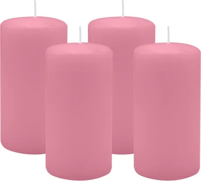 Produktbild von 4er Set Adventskranzkerzen Altrosa Ø 60 x 100 mm
