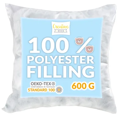 Obrázek produktu pro Creative Deco Měkké, hypoalergenní polyesterové vlákno | 600 g | Chlupatá výplň do polštářů, maskáčů, čalounění, pelíšků pro zvířata