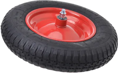 Produktbild von Aqbau® Schubkarrenrad 3,50-8 Metallfelge Luft-Reifen Schubkarre Ersatz-Rad Ø 375mm