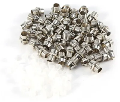 LED-Lampenfassungsset, 5 mm, Kupfer, verchromt, 50 Stück