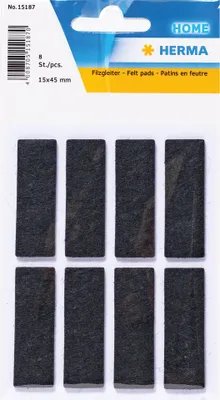 Zdjęcie produktu dla HERMA 15187, Czarny, Prostokąt, 15 mm, 45 mm, 6 szt.
