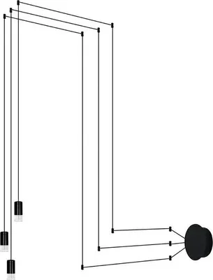 Zdjęcie produktu dla MOOSEE lampa ścienna FLUSSO WALL 3        czarna