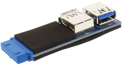 Immagine prodotto di InLine® 33444A Adattatore USB 3.0 lungo, 2x presa A a connettore post