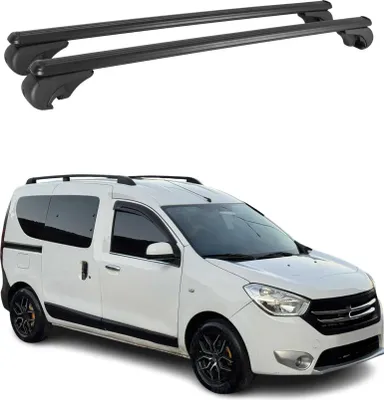 Produktbild von Dachträger für Dacia Dokker 2012-2021 Gepäckträger Grundträger Alu Schwarz 2x