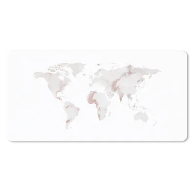 Produktbild von MuchoWow® Schreibtischunterlage Weltkarte - Marmor - Roségold 80x40 cm - XXL Mauspad - Gaming Mauspad