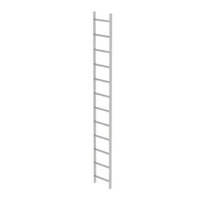 Produktbild von MUNK Schachtleiter aus Edelstahl 400mm breit 12 Sprossen 3,36m lang