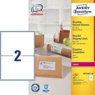 Produktbild von Avery QuickPEEL selbstklebendes Etikett Weiß 200 Stück(e)