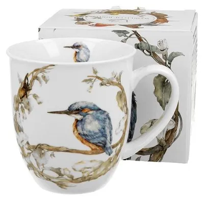 Obrázok produktu pre Porcelánový hrnček v darčekovej krabičke Vtáčí svet COMMON KINGFISHER