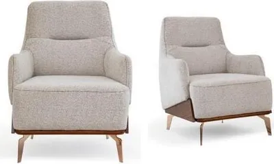 Produktbild von Sessel Ohrensessel Stoffsessel Stoff Beige Sitzer Einsitzer Wohnzimmer