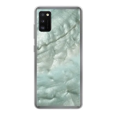 Produktbild von MuchoWow® Handyhülle Schutzhülle Hülle für Samsung Galaxy A41 Natursteine - Grün - Perlmutt Silikon Softcase Handy Hülle - Mobiltelefon