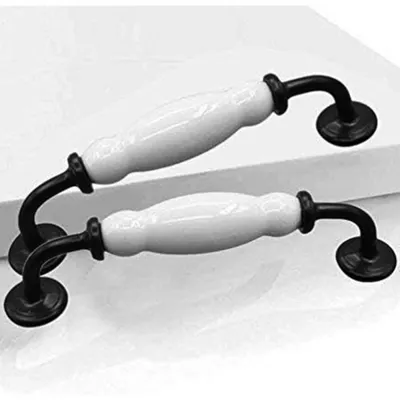 Produktbild von 2 Bogengriffe, Türknöpfe, Schrankgriffe, Möbelgriffe (Bohrabstand 128 mm)