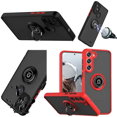 Obrázek produktu pro Pro Samsung Galaxy S23 Plus TPU / PC Design Ring Cover Pouzdro na mobilní telefon Ochranné kryty
