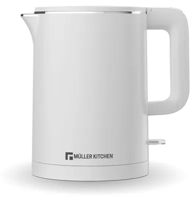 Produktbild von Muller Kitchen MK-6061 Elektrischer Wasserkocher, 1 l, 1000 W, doppelwandig, 360