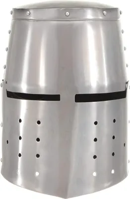 Produktbild von vidaXL Mittelalterlicher Ritterhelm Antik Replik LARP Silbern Stahl