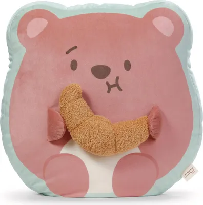 Produktbild von NICI-Kuscheltier Bär Nomo mit Croissant 35x33x12cm