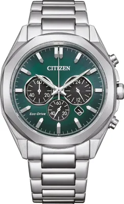 Produktbild von Uhr, Herren, Chrono, Silber\Grün