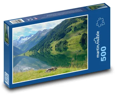 Zdjęcie produktu dla Puzzle 500 Spokojne jezioro w Alpach - martinpuzzle