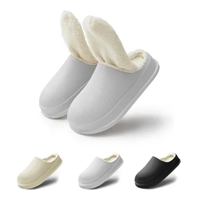 Produktbild von Hausschuhe Damen & Herren Winter – Warm Gefüttert, Rutschfest, Wasserfest, EVA Pantoffeln mit Plüsch-Futter, Bequeme Slippers für Indoor & Outdoor