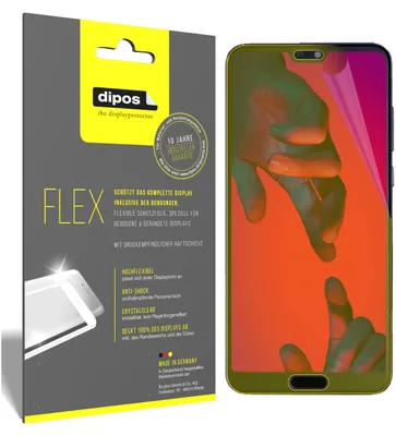 Produktbild von 3x Schutzfolie für Huawei P20 Pro Folie, 100% Displayabdeckung, dipos Flex