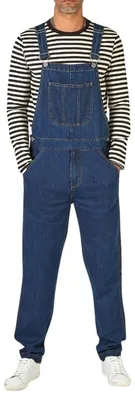 Produktbild von Elzusha – Herren Jeans-Overalls mit lockerem Schnitt und vielen Taschen